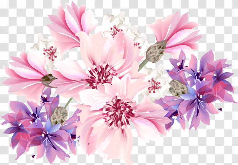 Flower Purple Stock Photography Blue Wallpaper - Romantic Fantasy Floral Background Transparent PNG