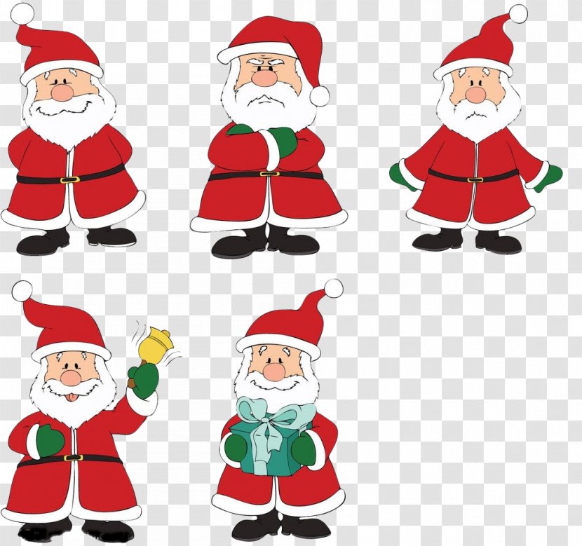 Santaworld Santa Claus Reindeer Christmas Tree - Colored Action Transparent PNG