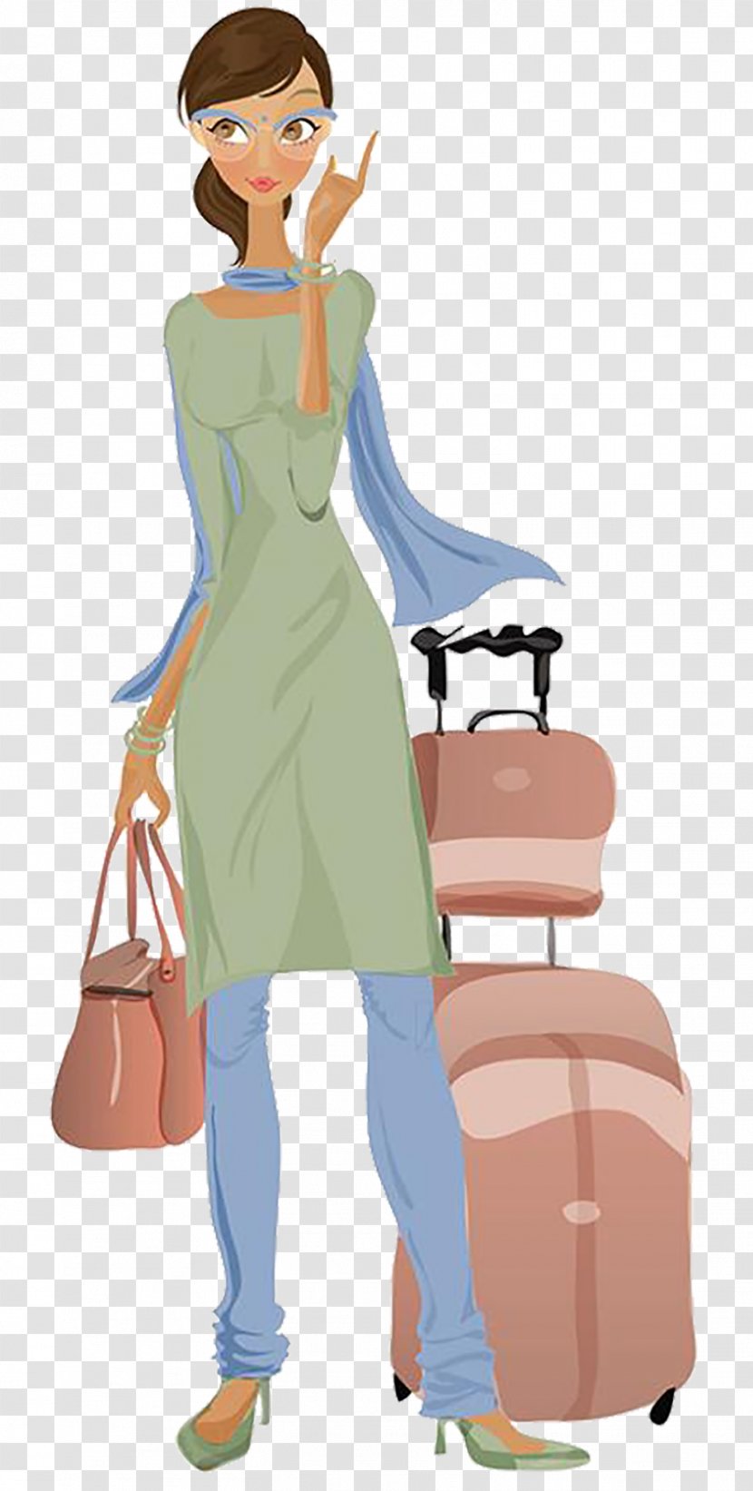 Taj Mahal Baggage Travel - Silhouette - Cartoon Beauty Luggage Transparent PNG