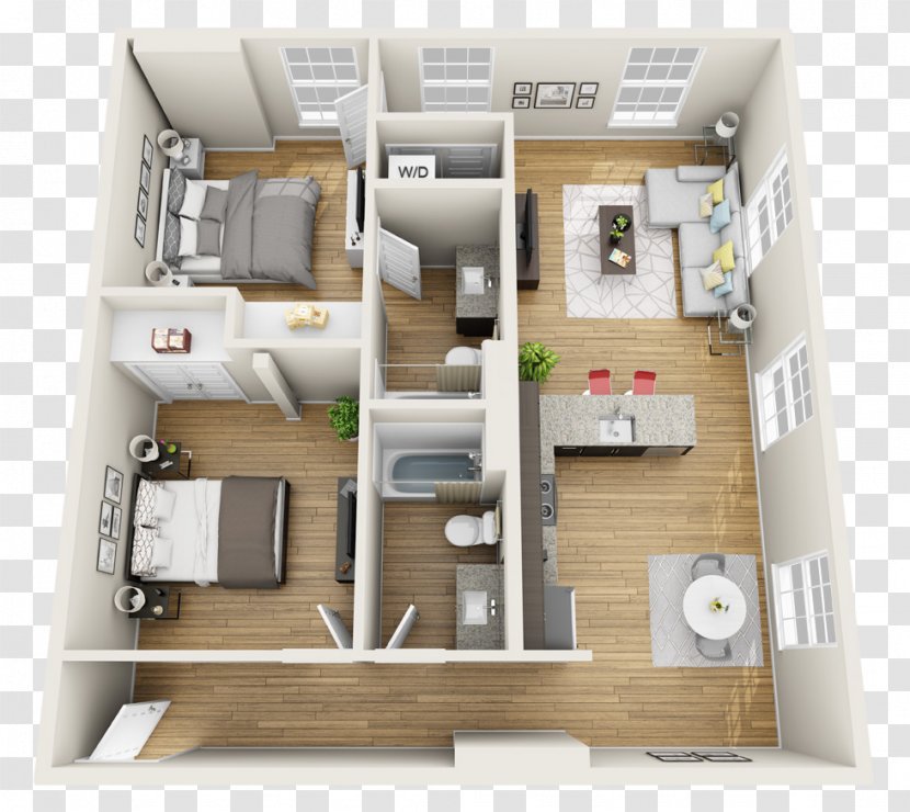 Apartment House Bedroom Floor Plan - Interior Design Services Transparent PNG