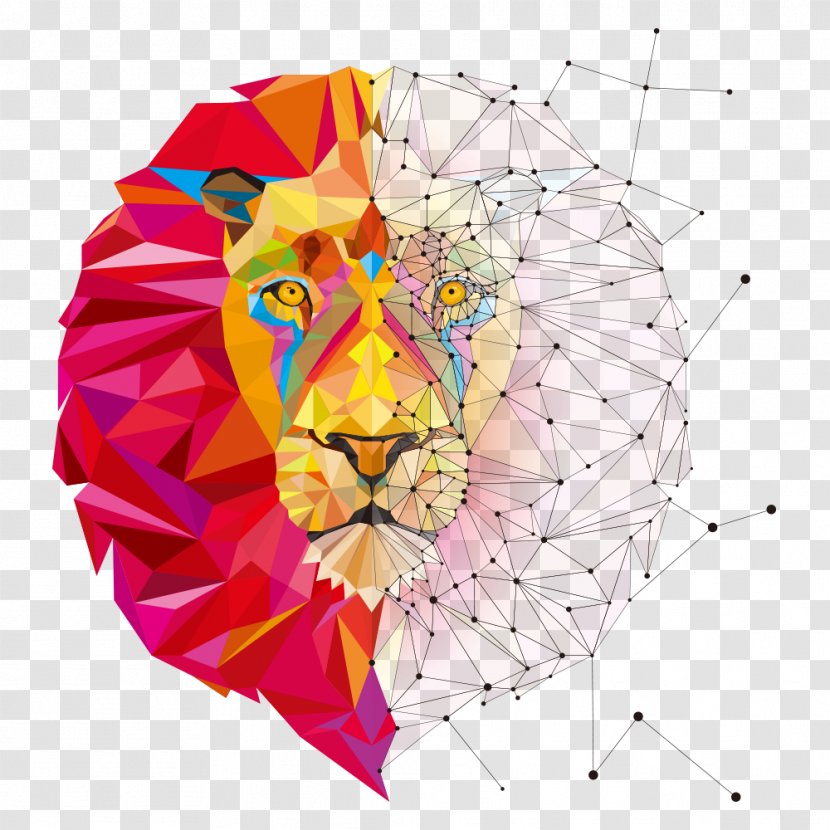 Advertising Business Digital Marketing Management - Flower - Color Vector Lion Transparent PNG