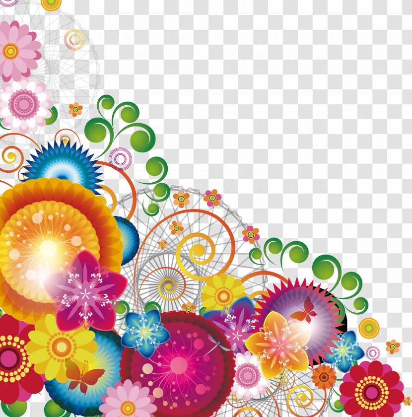 Color Decorative Pattern - Flower - Photography Transparent PNG