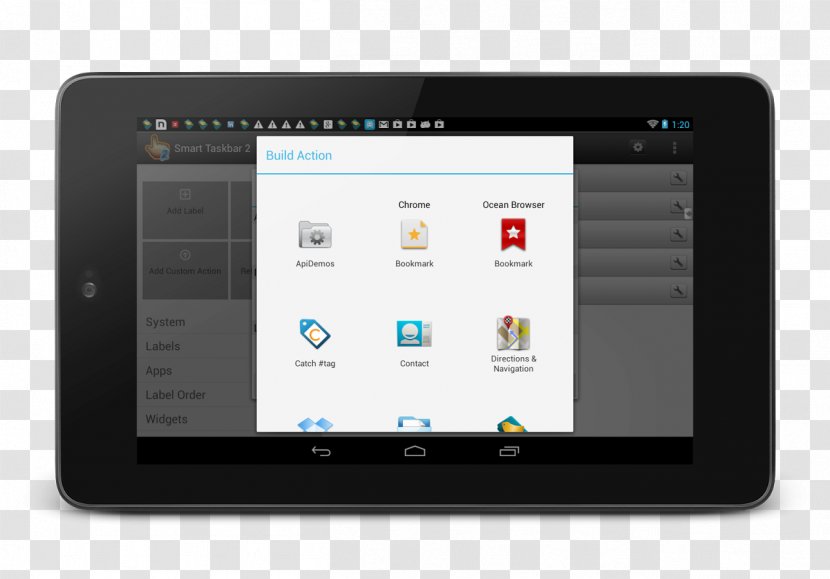 Tablet Computers Android Taskbar Transparent PNG