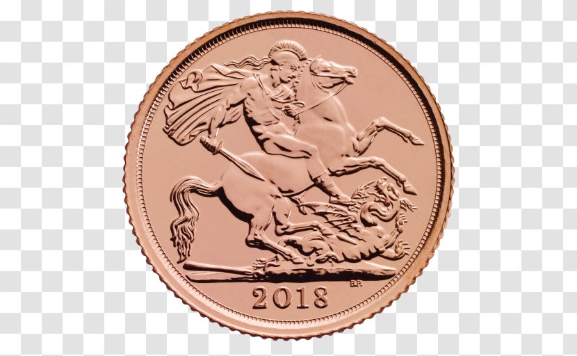 Royal Mint Half Sovereign Britannia Bullion Coin - Investment Transparent PNG