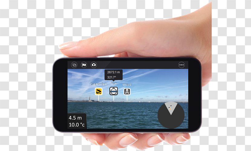 Smartphone GPS Navigation Systems Raymarine Dragonfly PRO Plc Chirp - Mobile Phones - Augmented Reality Transparent PNG