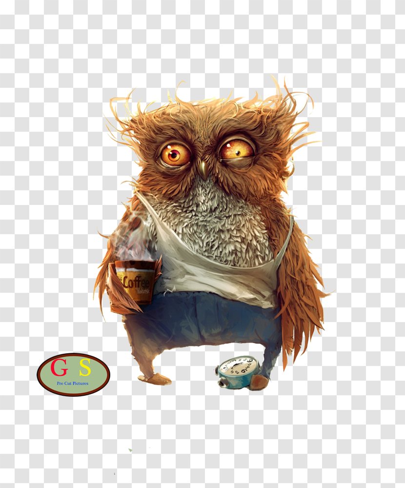 Owl Desktop Wallpaper Bird Coffee Morning - Beak Transparent PNG