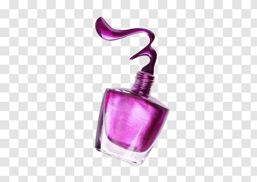 T-shirt Nail Technician Beauty Parlour Manicure - Shirt - Purple Polish Transparent PNG