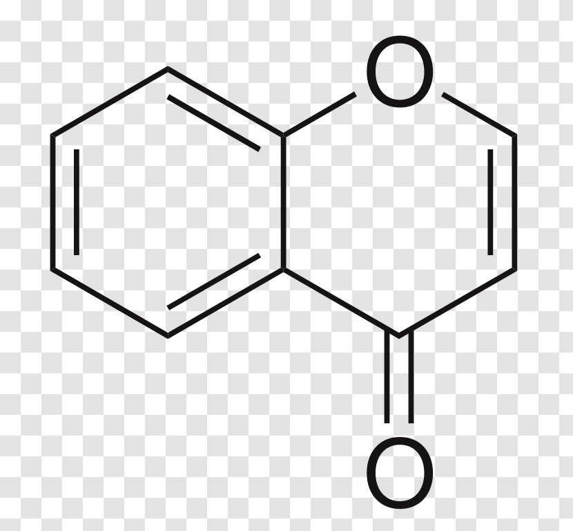 Chemical Compound Substance Organic Chromone Molecule - Line Art - 737 Transparent PNG