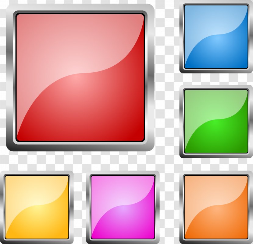 Button Clip Art - Square Cliparts Transparent PNG