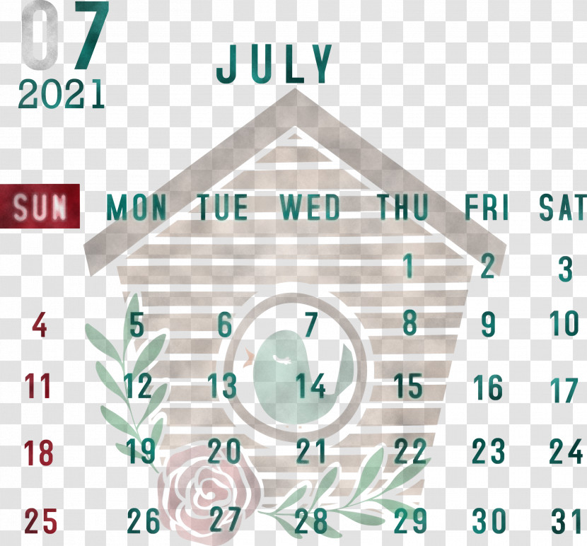 July 2021 Calendar July Calendar 2021 Calendar Transparent PNG