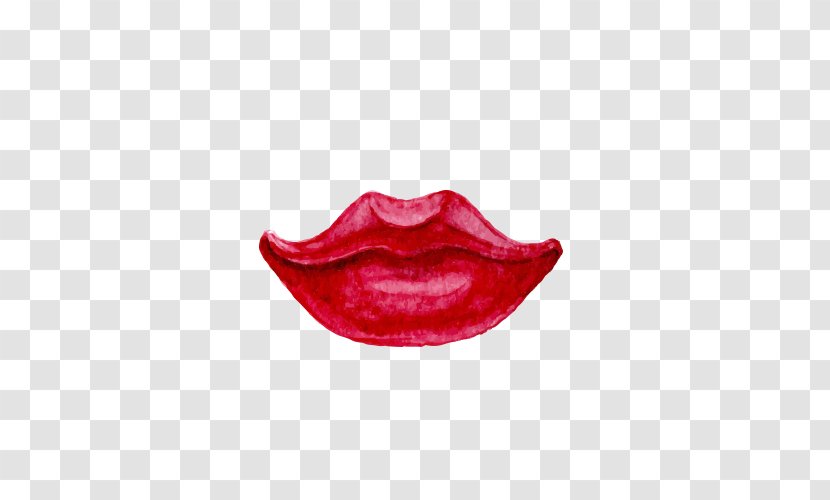 Lipstick Euclidean Vector - Red - Painted Lips Transparent PNG