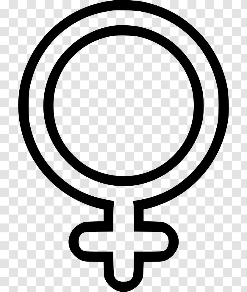 Gender Symbol Clip Art - Black And White Transparent PNG