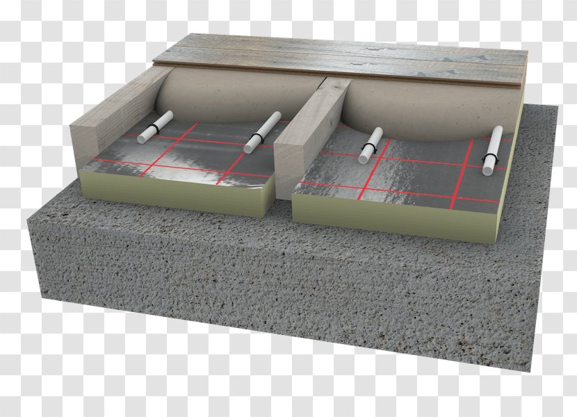 Underfloor Heating Screed Architectural Engineering Concrete - Timber Battens Seating Top View Transparent PNG