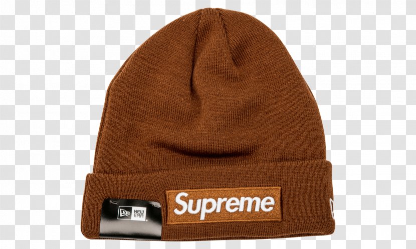 Beanie Hoodie Supreme Knit Cap Hat - Logo - Brown Box Transparent PNG