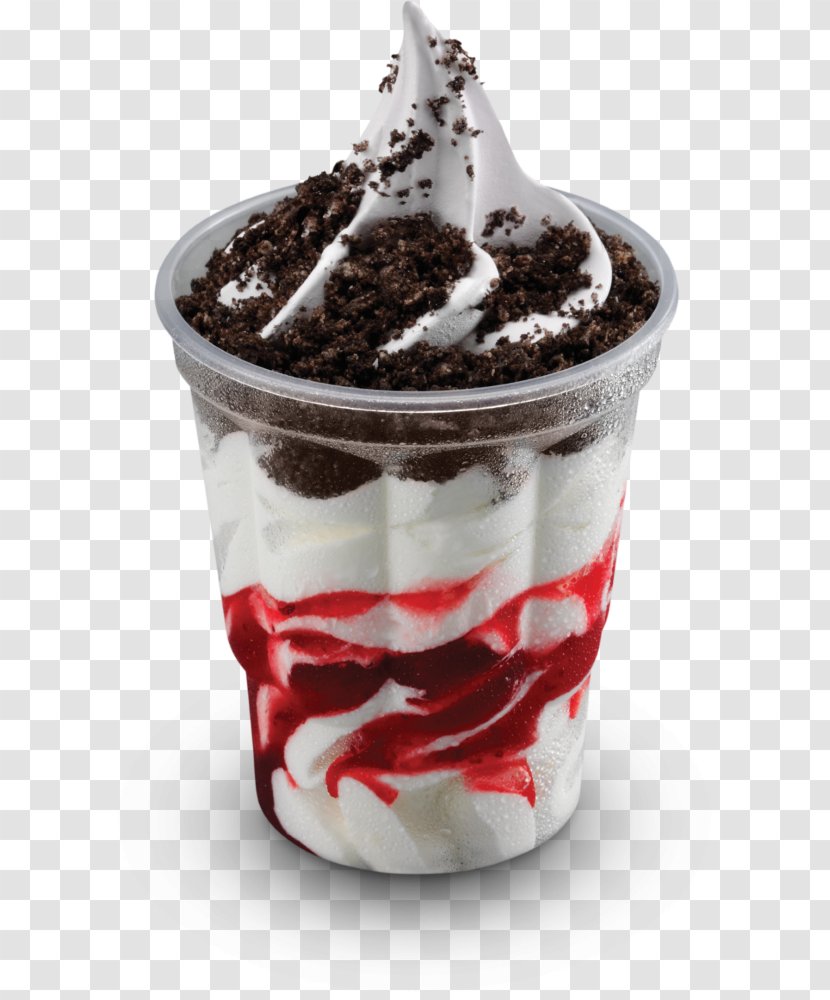 Ice Cream Milkshake Sundae Red Velvet Cake - Parfait Transparent PNG