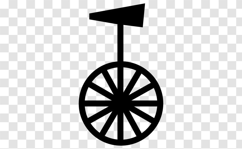 Carriage Wheel Paper Bicycle - Black And White - Car Transparent PNG