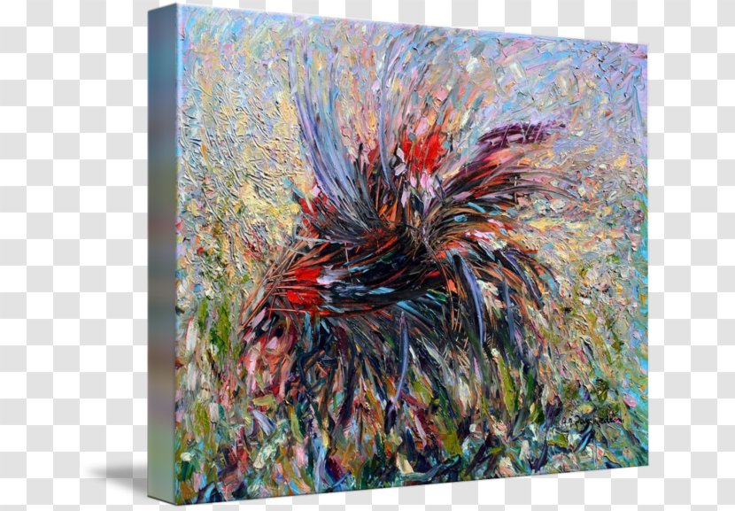 Modern Art Canvas Imagekind Gallery Wrap - Acrylic Paint - The Fighting Cock Transparent PNG