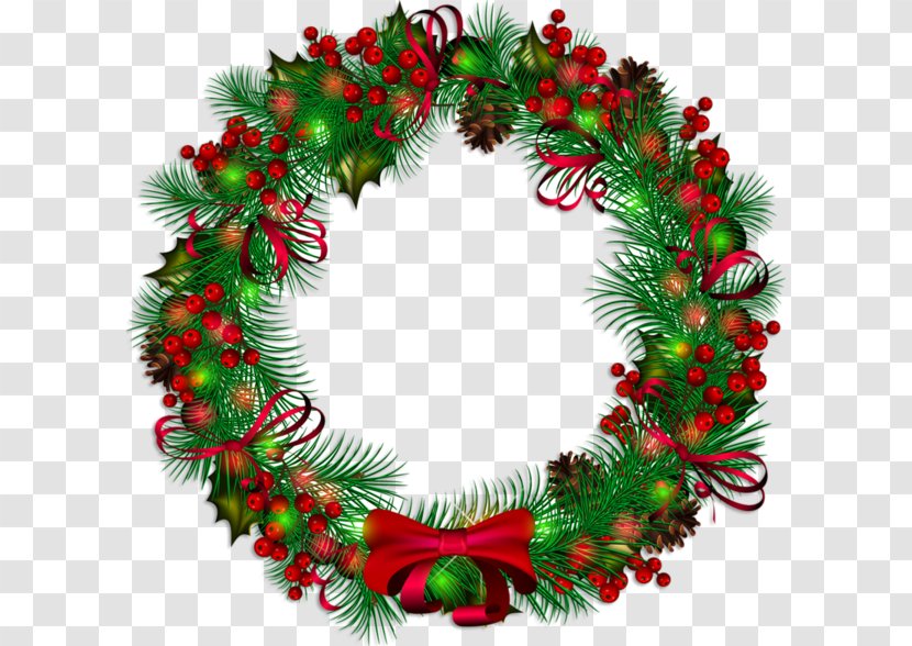 Christmas Wreaths Santa Claus Day Clip Art - Tree Transparent PNG