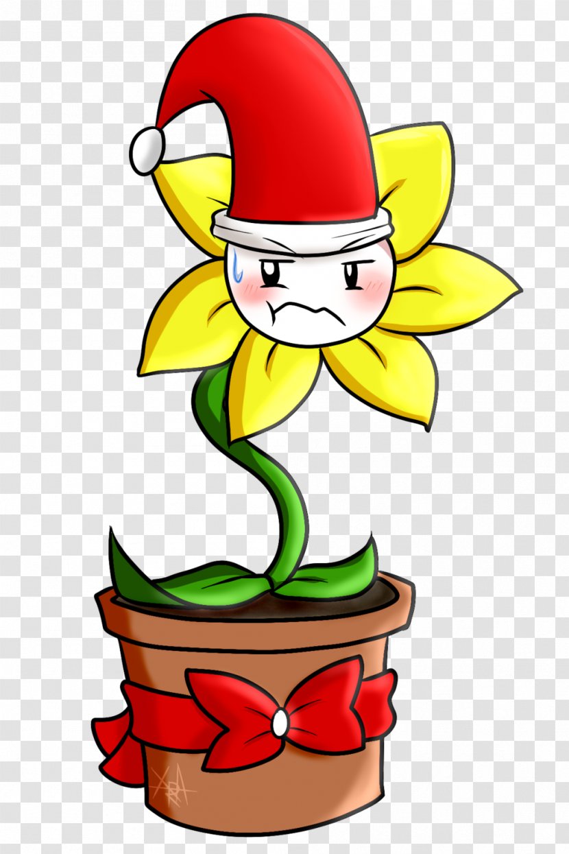 Undertale Flowey Christmas Drawing Character - Plant Transparent PNG