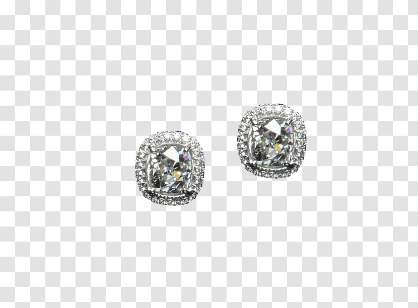 Earring Jewellery Gemstone Cubic Zirconia Diamond - Silver Transparent PNG