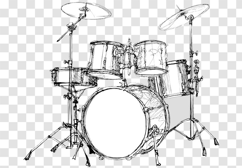 Drums Drawing - Silhouette Transparent PNG