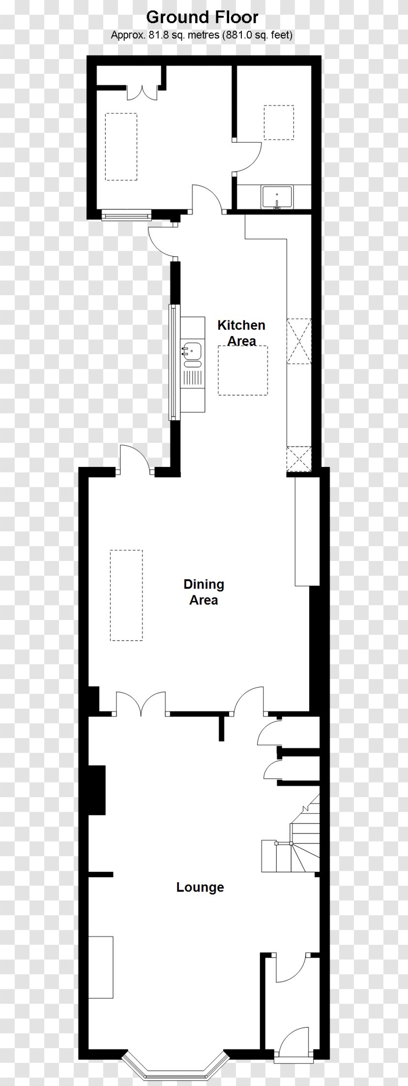 Floor Plan House Room Terrace - Structure Transparent PNG