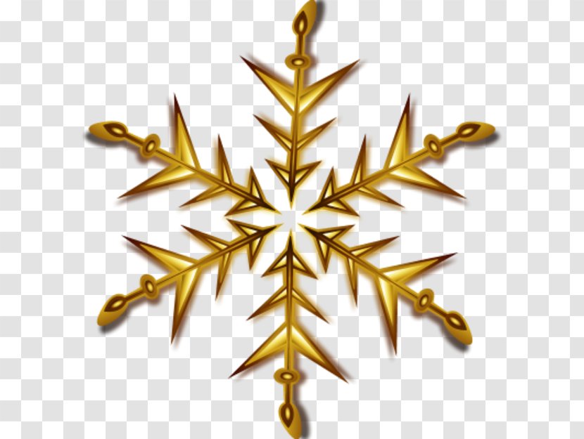 Snowflake Gold Clip Art - Sticker - Small Clipart Transparent PNG