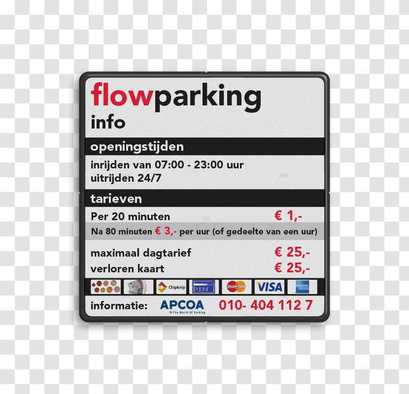 Parking Traffic Sign .nl Font - Material - Bied Transparent PNG