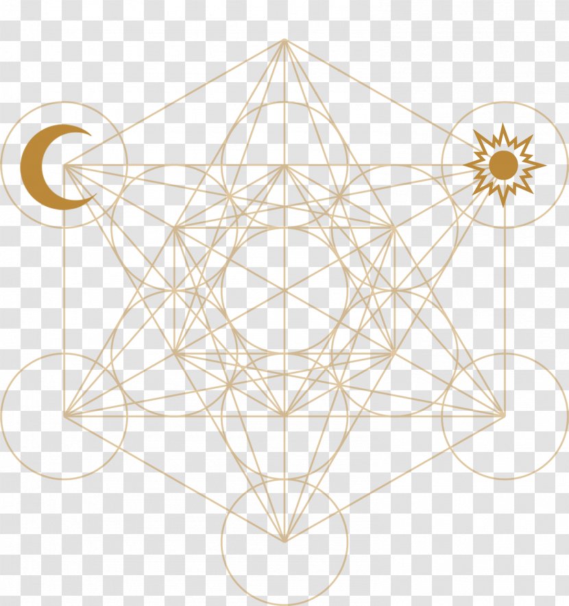 Metatron Sacred Geometry Circle Symmetry Cube - Healing Transparent PNG
