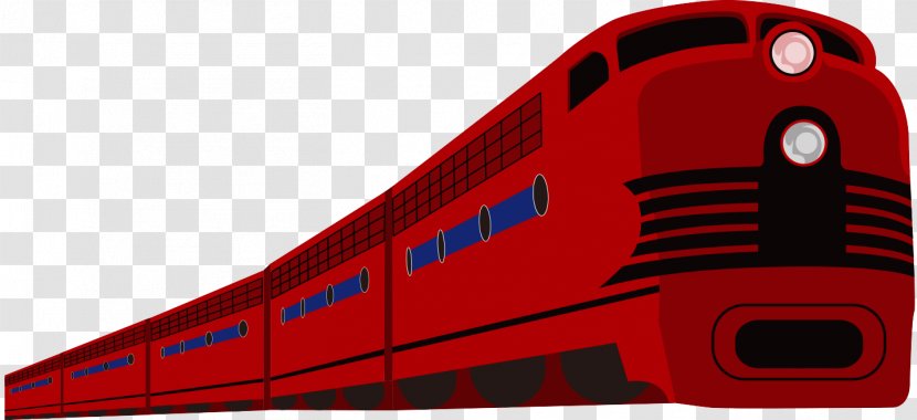 Train Rail Transport Rapid Transit Cartoon - Silhouette - Red Transparent PNG