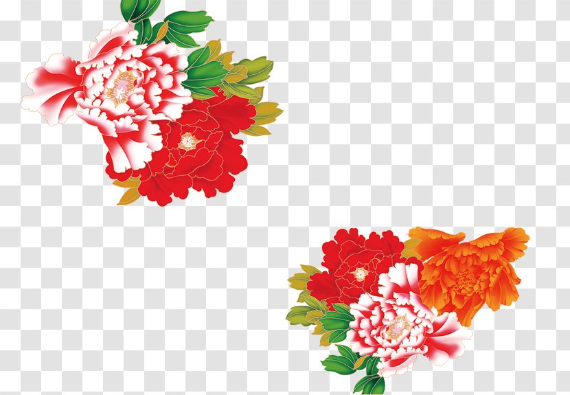 Moutan Peony Download Floral Design - Chrysanths Transparent PNG