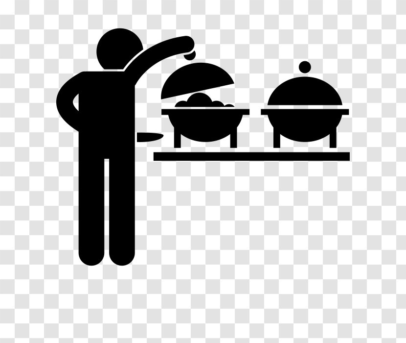 Buffet Cooking European Cuisine Catering Food - Black And White Transparent PNG