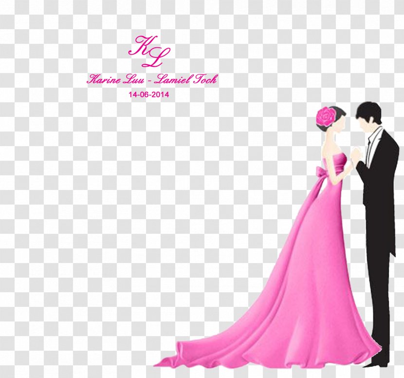 Wedding Bride Gown Pink M Beauty.m - Frame Transparent PNG