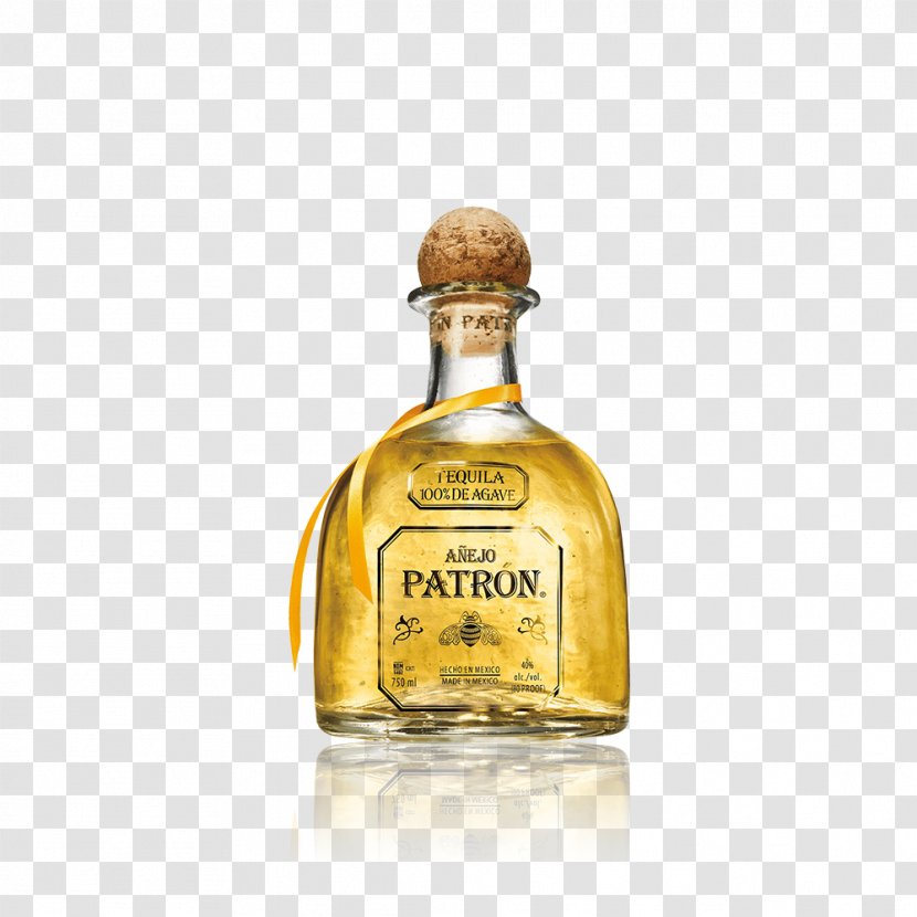 Tequila Distilled Beverage Wine Patrón Beer - Glass Bottle Transparent PNG