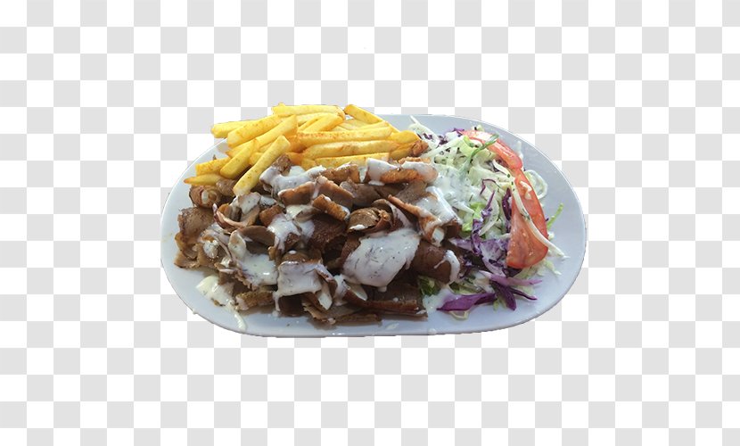 French Fries Gyro Mediterranean Cuisine Shawarma Vegetarian - Vegetarianism - Junk Food Transparent PNG