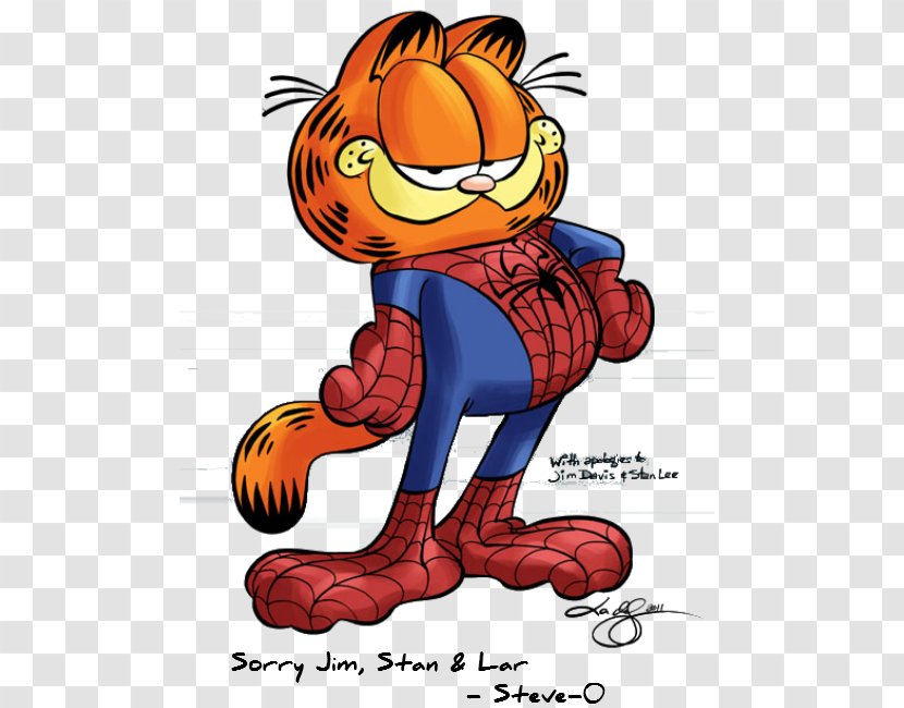 Spider-Man Garfield Odie Cartoon Comics - Tree - Spider-man Transparent PNG