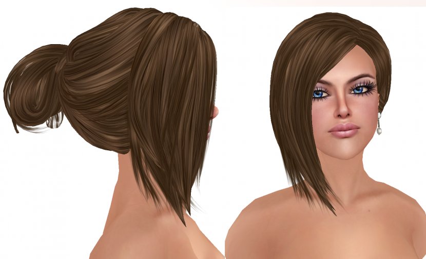 Hairstyle Brown Hair Long Coloring - Cartoon Transparent PNG