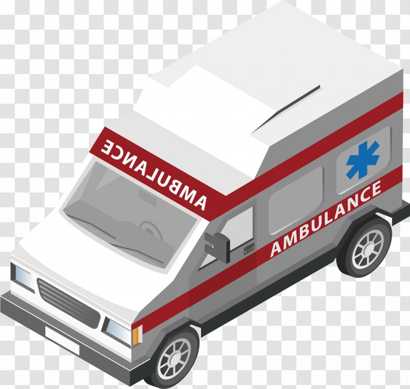 Ambulance Paramedic Flat Design Icon - Van - Emergency Car Cartoon Transparent PNG
