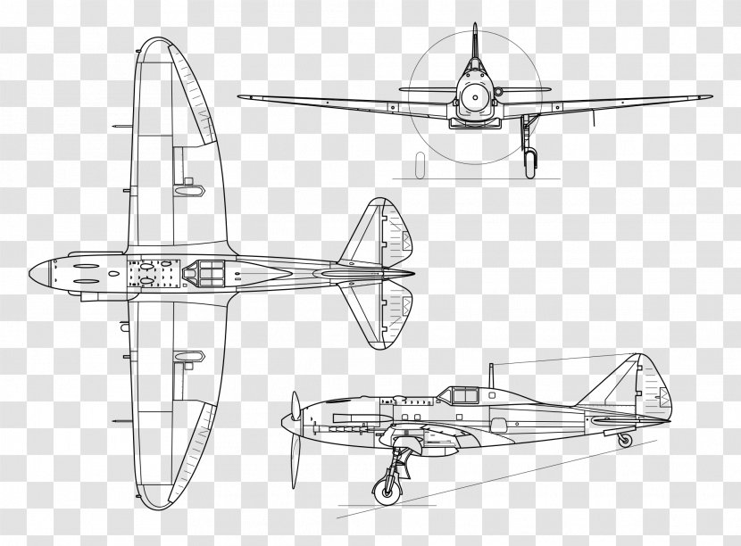 Reggiane Re.2005 Fiat G.55 Re.2000 Airplane Supermarine Spitfire - Line Art - Vigorous Transparent PNG