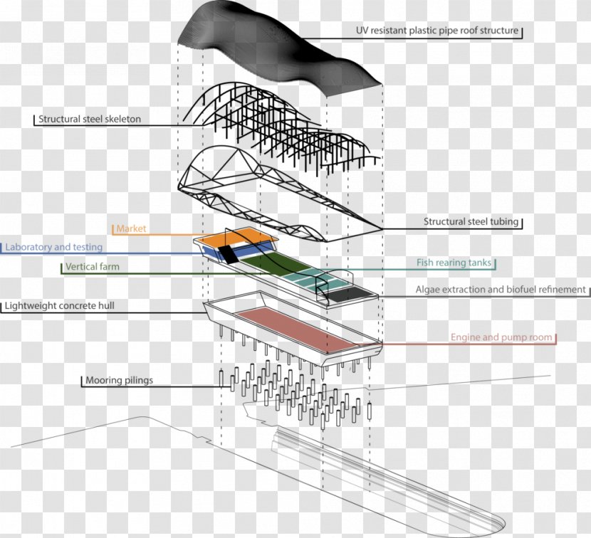 Architecture House New York University Exploded-view Drawing - Grand Designs Transparent PNG