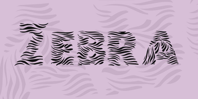 Zebra Printing Typeface Font Transparent PNG