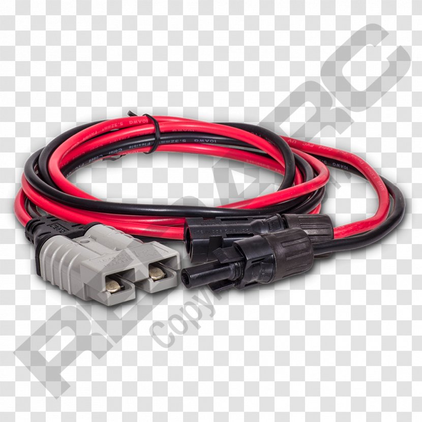 Serial Cable MC4 Connector Power Inverters Electrical Solar Panels - Anderson Connectors Transparent PNG