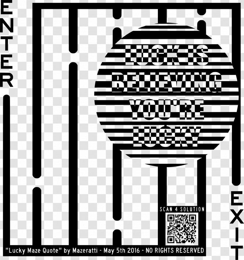 Maze Quotation Graphic Design Clip Art - Tree - Lucky Symbols Transparent PNG