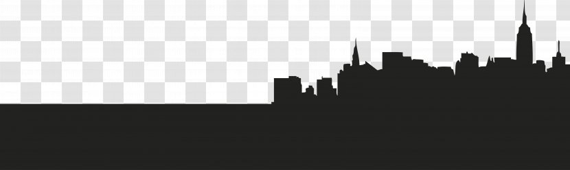 White Skyline Wallpaper - Silhouette - New York Transparent PNG