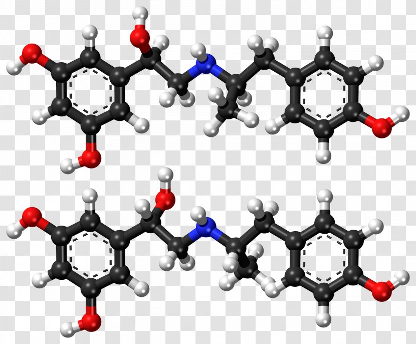 Ball-and-stick Model Arformoterol Fenoterol Molecule - Beta2adrenergic Agonist - Role Modeling Transparent PNG