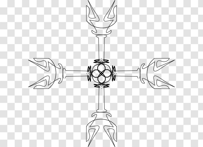 Line Art Drawing Clip - Christian Cross Transparent PNG