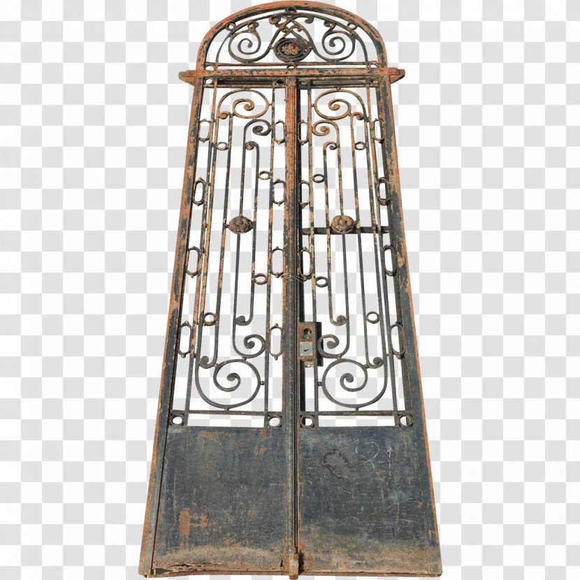 Wrought Iron Gate Fence Door - Antique Transparent PNG