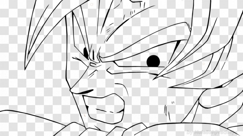 Line Art Goku Cell Krillin Drawing - Tree Transparent PNG