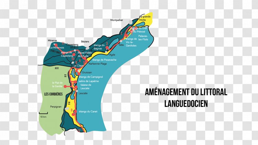 Languedoc-Roussillon Littoral Zone Les Littoraux Spatial Planning Litoral De Francia - Map - Coast Transparent PNG