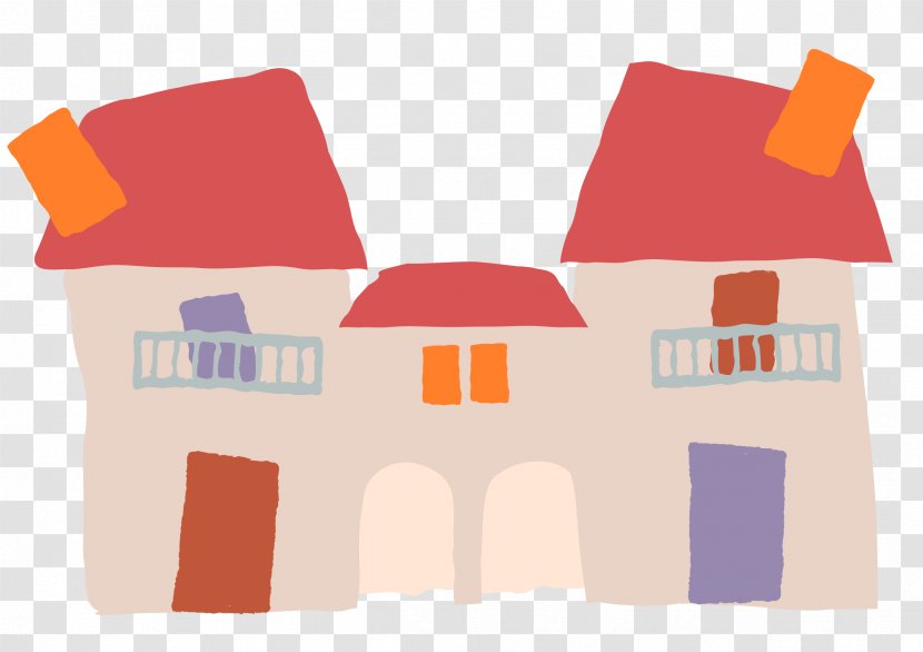 House Clip Art - Orange - Village Transparent PNG